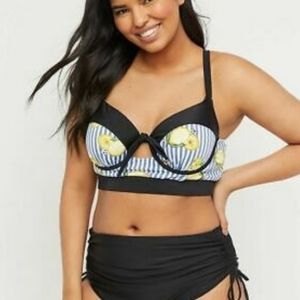Cacique Balconette Plus Size Lemon Swim Top